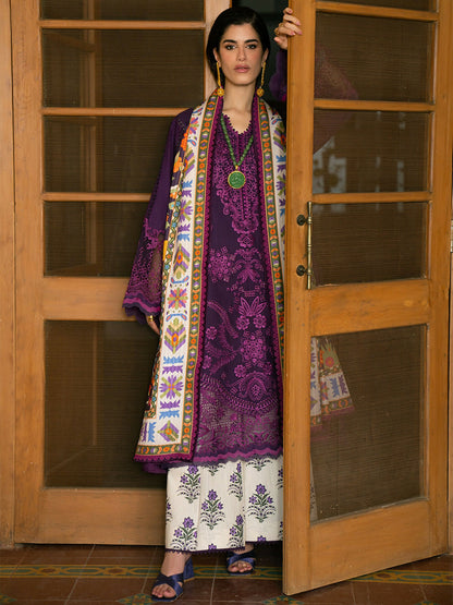 Binilyas Gulrukh Khaddar Embroidered Unstitched 3-Piece Suit-66-A