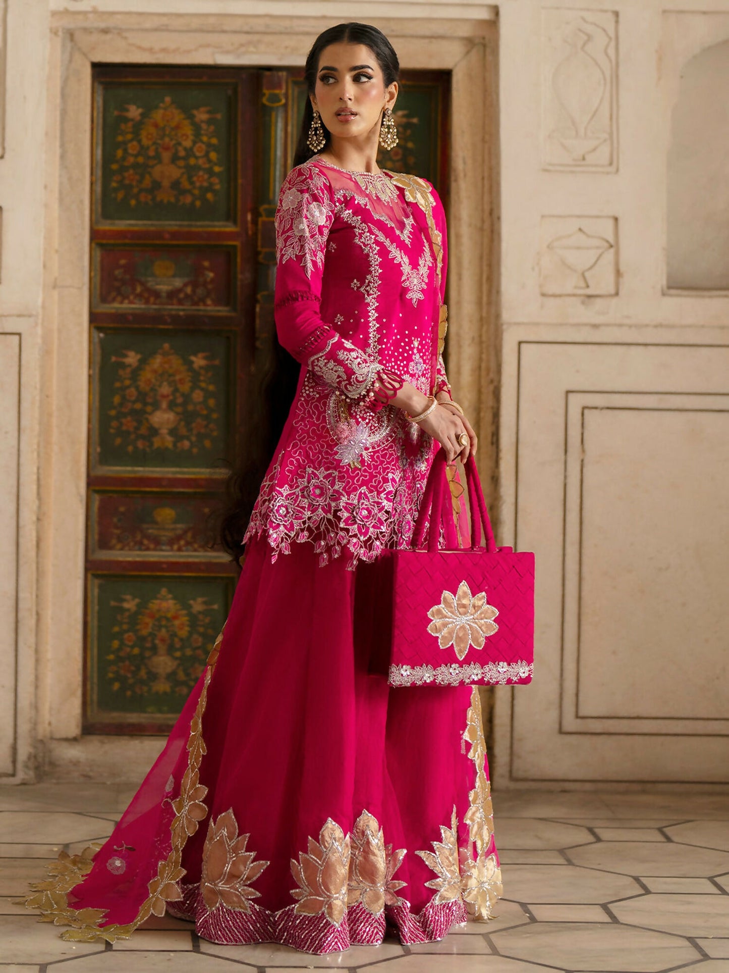 Parishay Ranibagh Luxury Formals Organza Embroidered Stitched 3-Piece Suit-Gul Bahaar