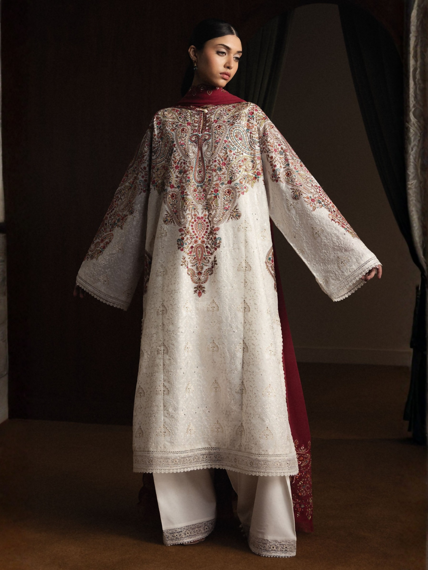 Zara ShahJahan Satori'26 Lawn Embroidered Unstitched 3-Piece Suit-Hikari-D7