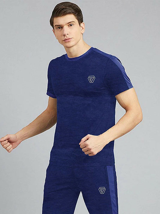 Blue, Grey ,Pink, Brown ,Olive , Funky Plain Thunder Dry Fit Summer Tee-Shirt-12505