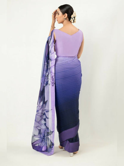 Imran Aftab Chiffon Printed Unstitched Saree-IASC-17