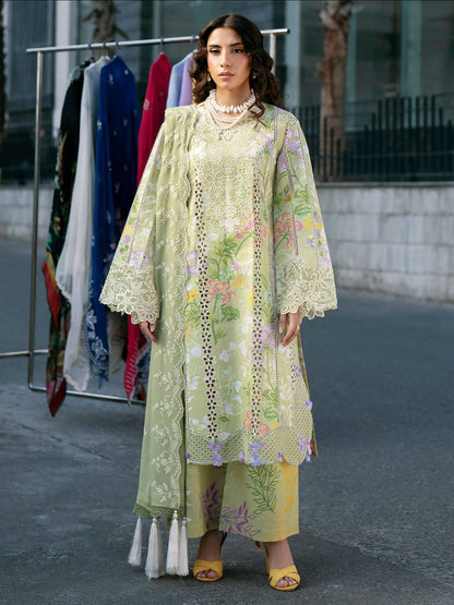 Mahnur Broadway Luxury Lawn'26 Embroidered Unstitched 3-Piece Suit-BW-005