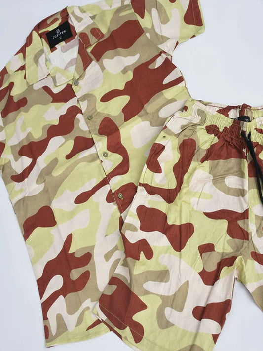Jupiter Printed Holiday Stone Camo Twin Set-13718