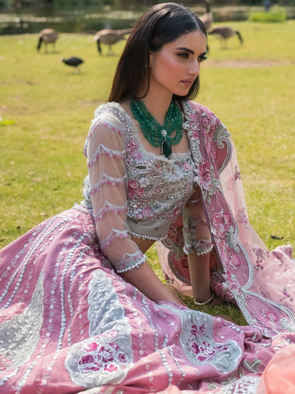 Shiza Hassan Lillian Wedding Formals Net Embellished Stitched 3-Piece Suit-Irina