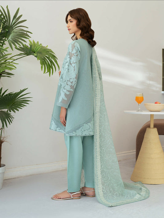 Mahnur Sera Pret'26 Net Embroidered Stitched 3-Piece Suit-SP-03
