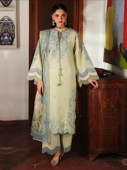 Binilyas Lumina Summer Lawn Embroidered Unstitched 3-Piece Suit-L72-B