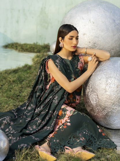 Parishay Ivy Bloom'26 Lawn Embroidered Unstitched 3-Piece Suit-IB-05