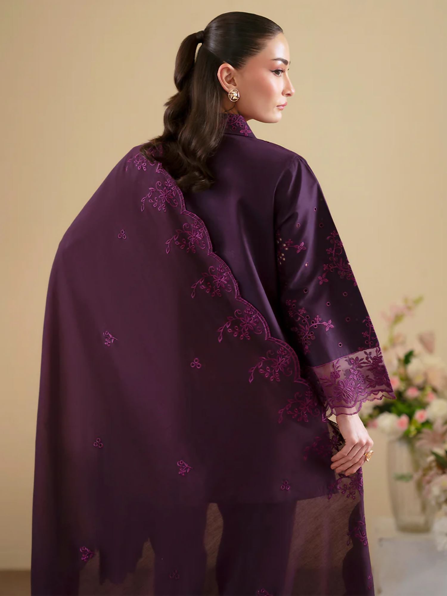 Mahnur Ember Lawn Embroidered Unstitched 3-Piece Suit-EM-001