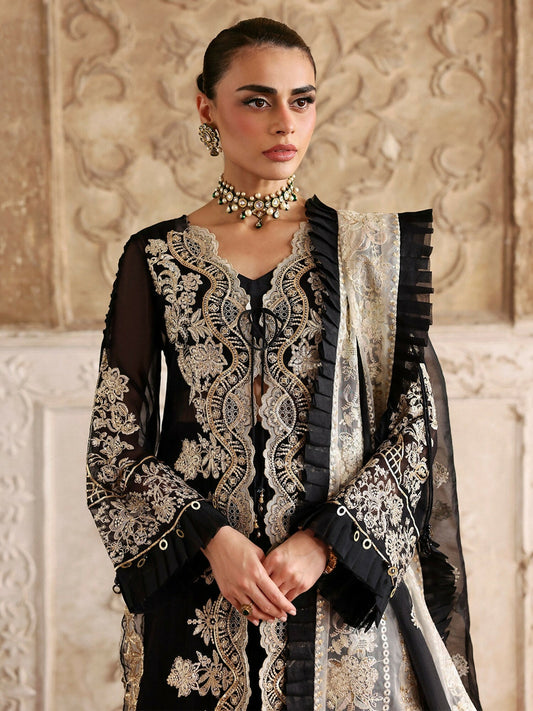 Parishay Jahanara Chiffon Embroidered Stitched 3-Piece Suit-JRA-09