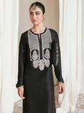 Hussain Rehar Basic Not Basic 2 Raw Silk Embellished Stitched 3-Piece Suit-Corvus