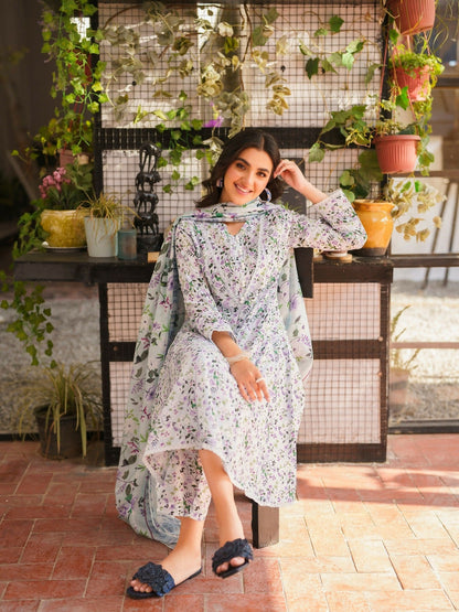 Panache Apparel Swiss Lawn Printed Stitched 3-Piece Suit-Erica