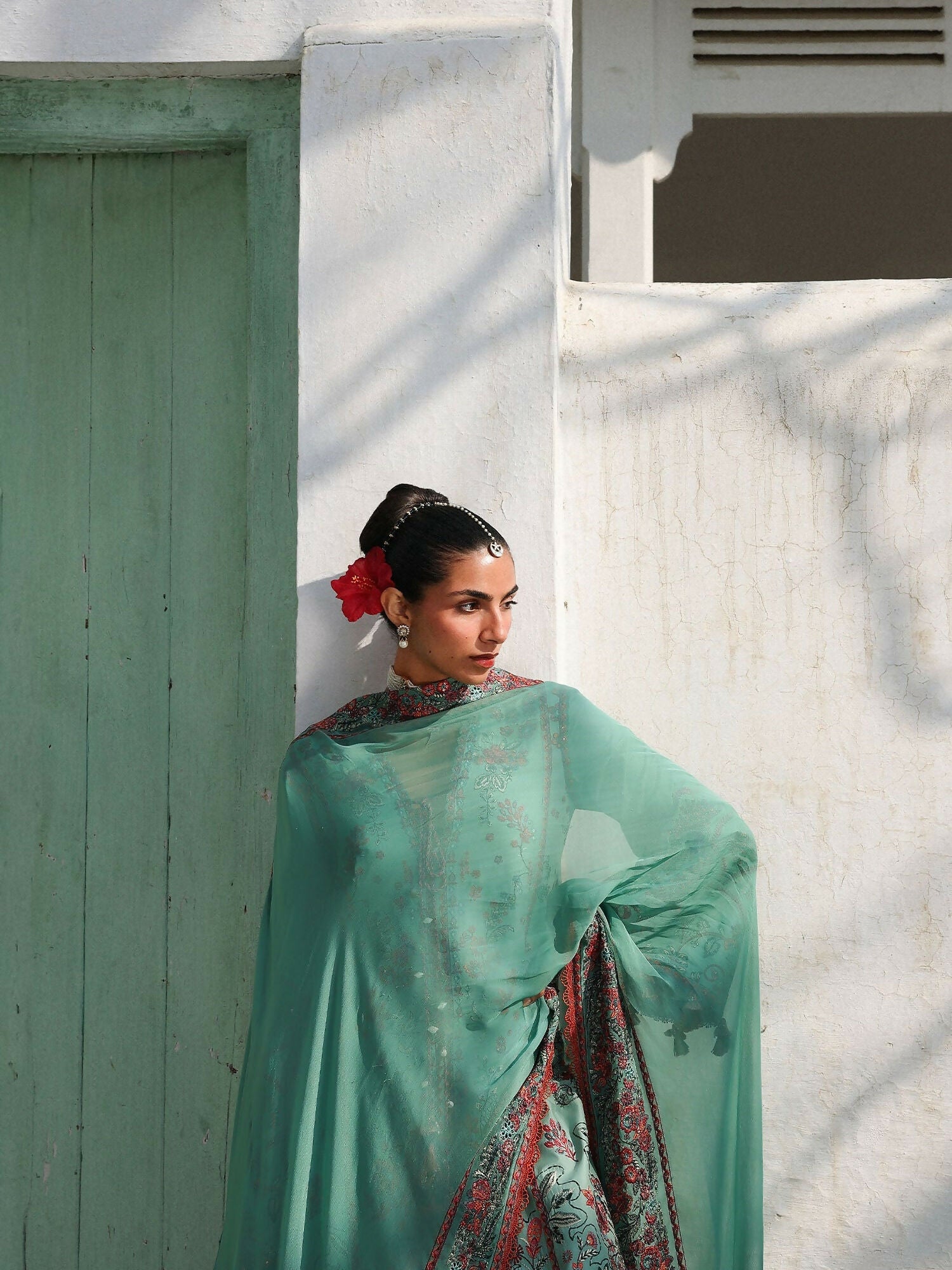 Hussain Rehar Luxury Lawn'26 Eid Edit Embroidered Unstitched 3-Piece Suit-Verdant