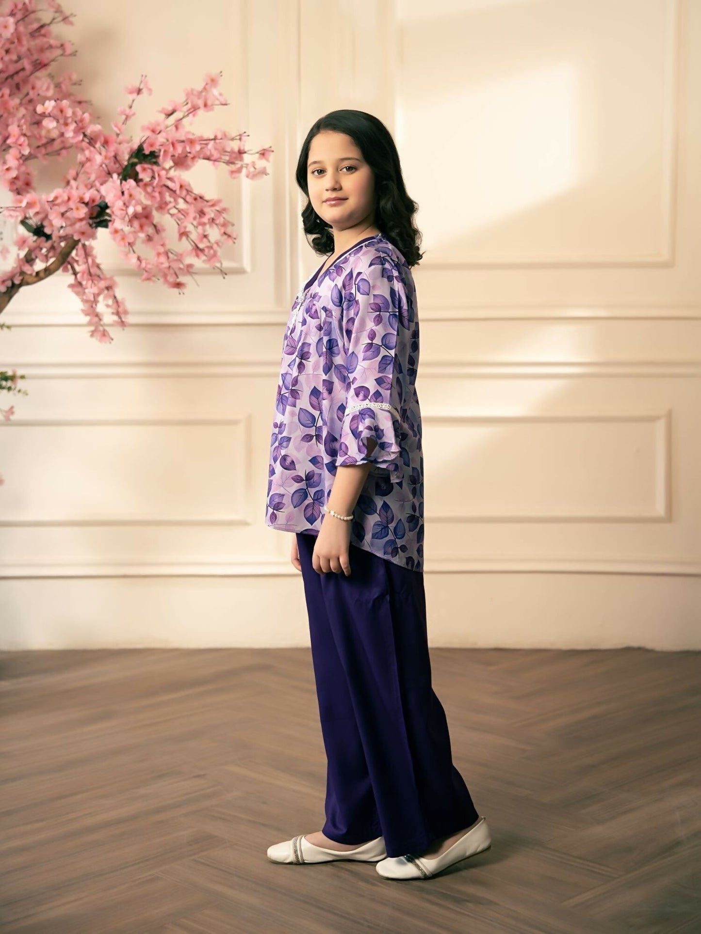 Velvour Girls Cotton Printed Co-Ord Set-VG192-A