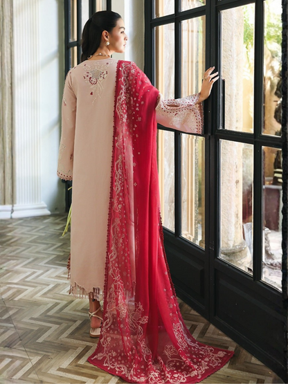Qalamkar Qline Lawn Drop-1 Embroidered Unstitched 3-Piece Suit-RP-09-Reyna