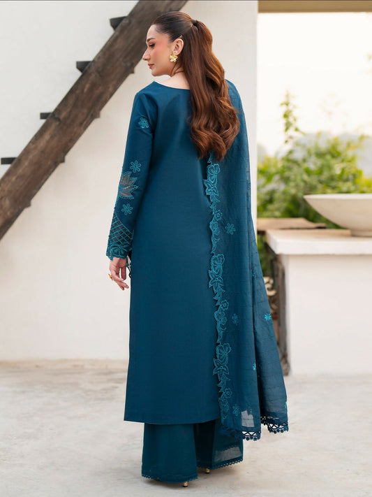 Mahnur Angan Lawn'26 Embroidered Stitched 3-Piece Suit-AN-014