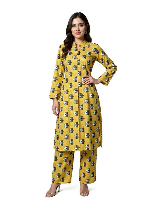 Bin Shaukat unstitched 2-piece digital lawn suit with all-over print and matching printed trouser.
