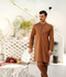 Fabrich Men Embroidered Cotton Unstitched Shalwar Kameez-GTS-MCE-019