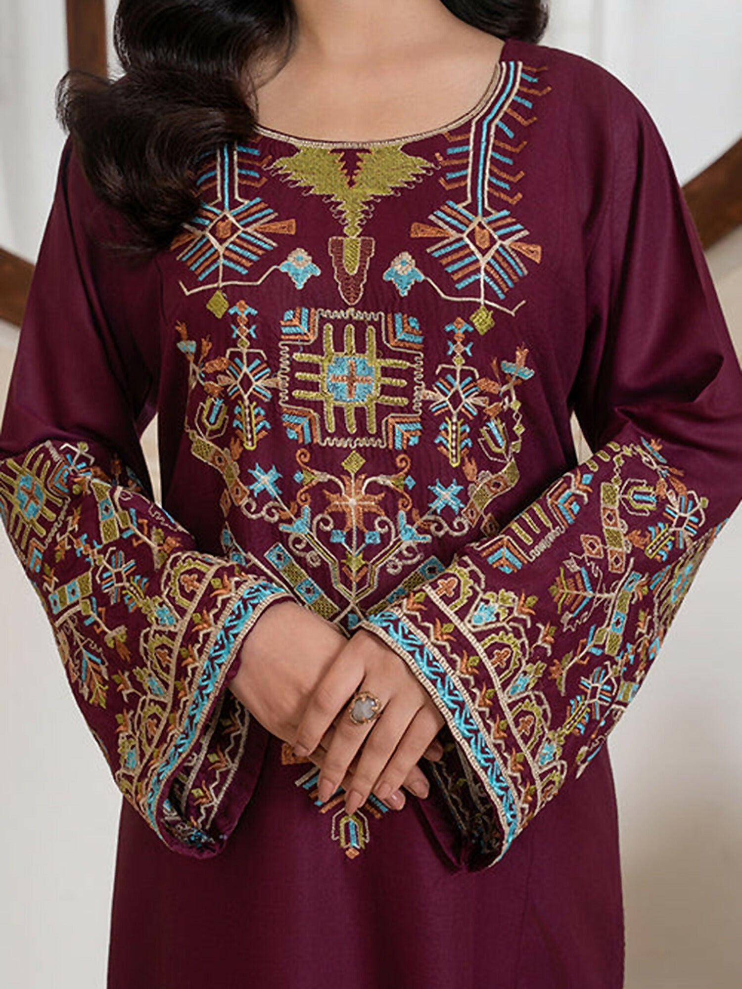 Stylish Collection Whisper Pret Linen Embroidered Stitched 2-Piece Suit-Bedford Embroidered