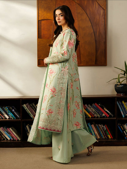 Mahnur Leila Lawn'26 Embroidered Unstitched 3-Piece Suit-L-01