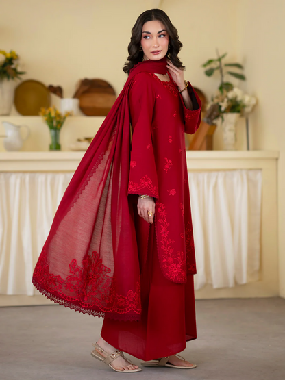 Mahnur Ember Lawn Embroidered Unstitched 3-Piece Suit-EM-012