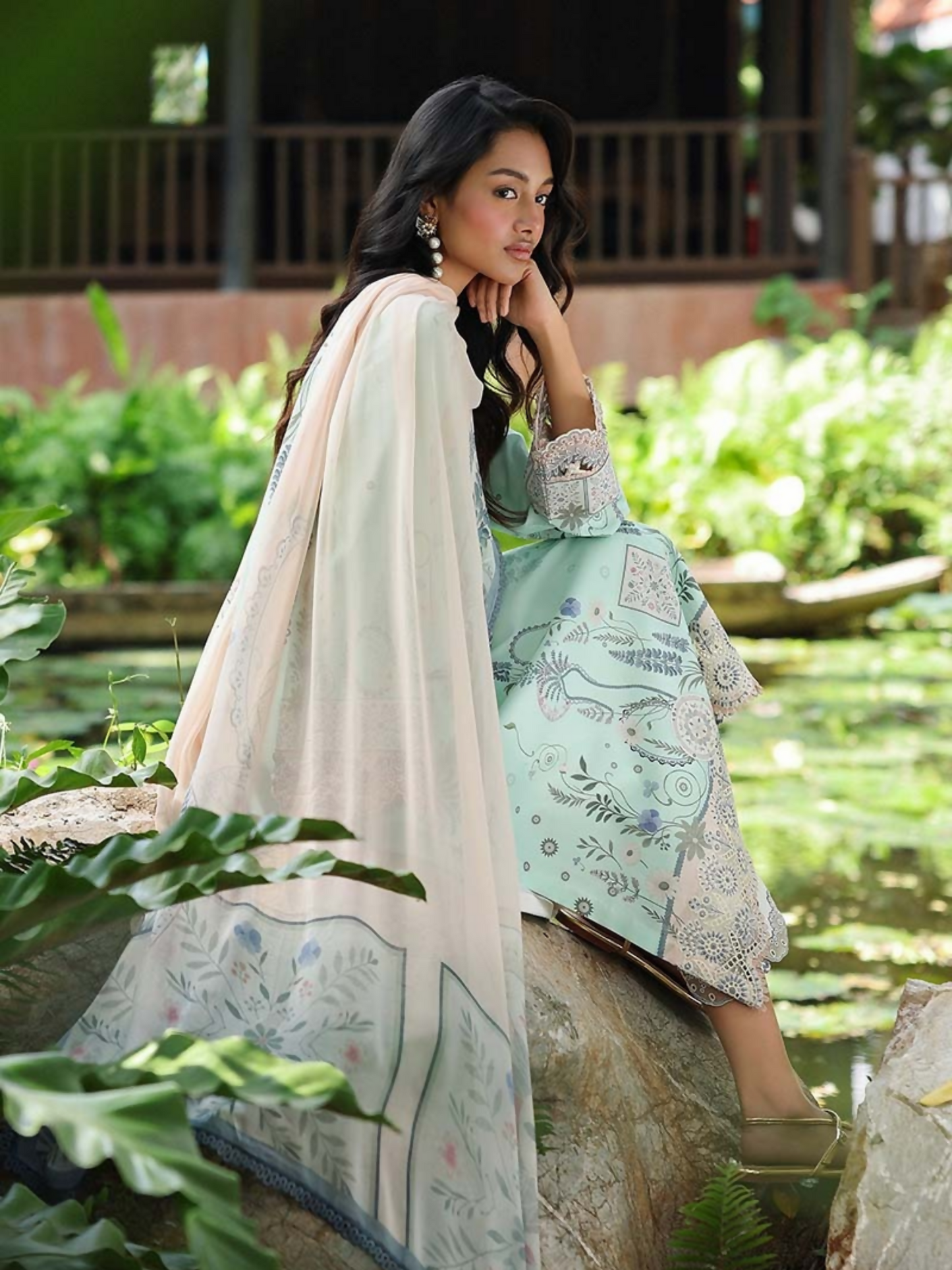 Qalamkar Qprints Lawn'26 Embroidered Unstitched 3-Piece Suit-AX-04-(A)-Slona