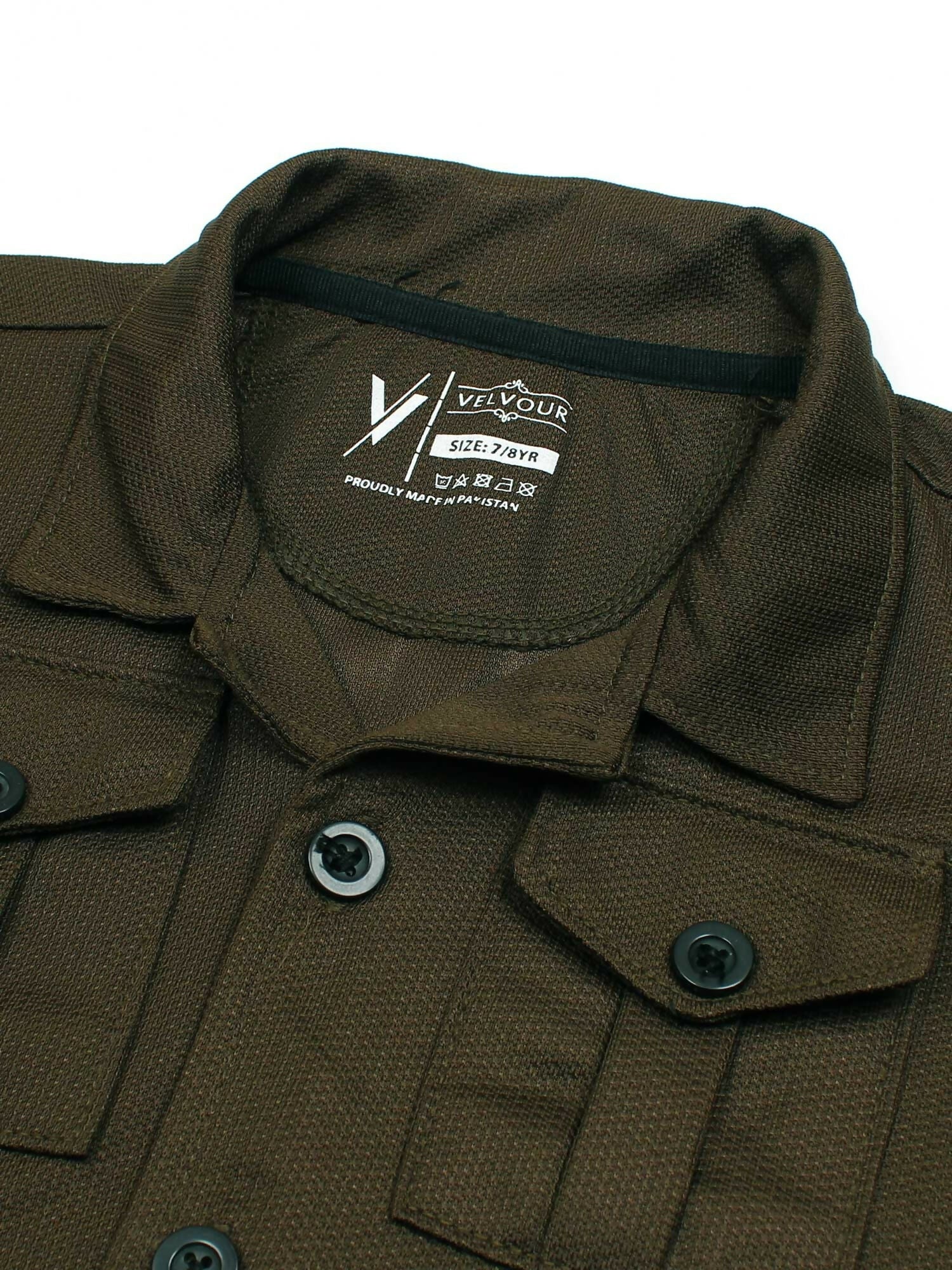 Velvour Imported Popcorn Full Sleeves Shirt-VWT40-CS