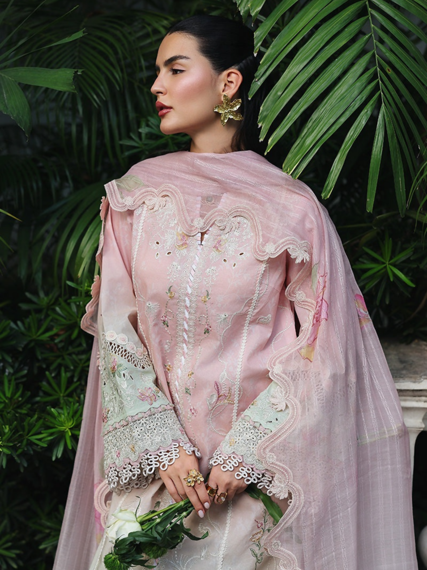 Qalamkar Qline Lawn Drop-1 Embroidered Unstitched 3-Piece Suit-RP-04-Vanya