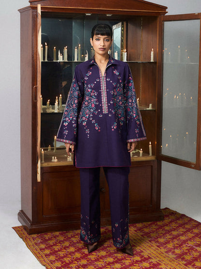 Jugnu by Hussain Rehar Khaddar Pret’26 Embroidered 2-Piece Suit-Layan