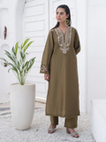 MH Cloth House Khaddi Net Embroidered Stitched 2-Piece Suit-Mahveen