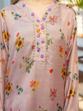 Panache Apparel Fiona SS'25 Dobby Lawn Printed Stitched Suit-Bliss