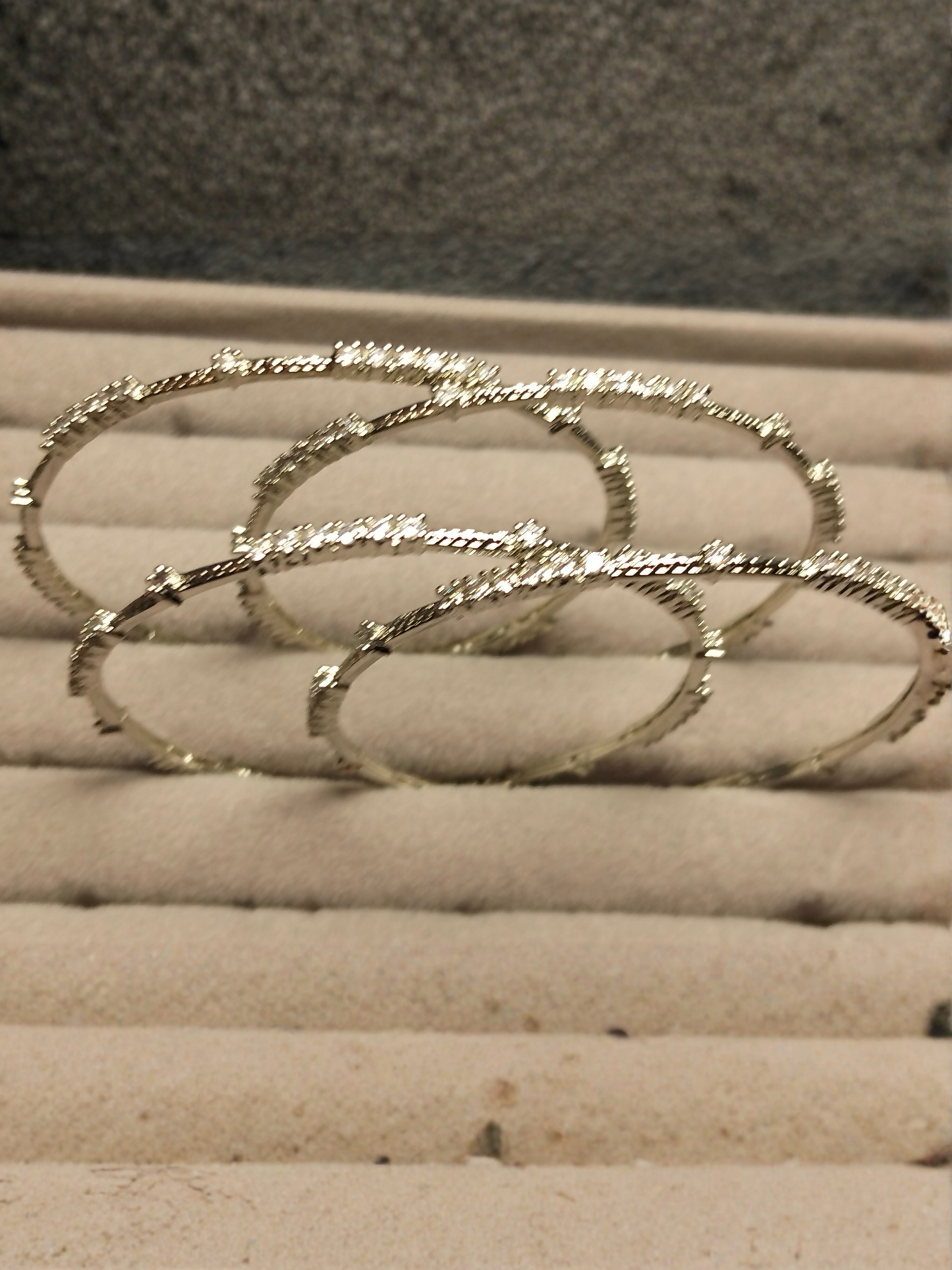 H&A Jewellery One Carat Silver Plated Bangles