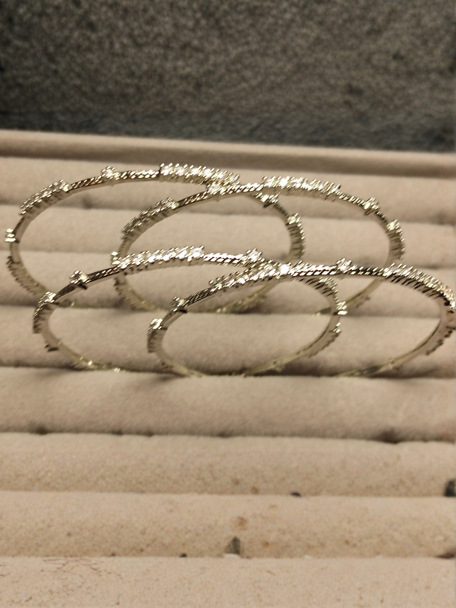 H&A Jewellery One Carat Silver Plated Bangles