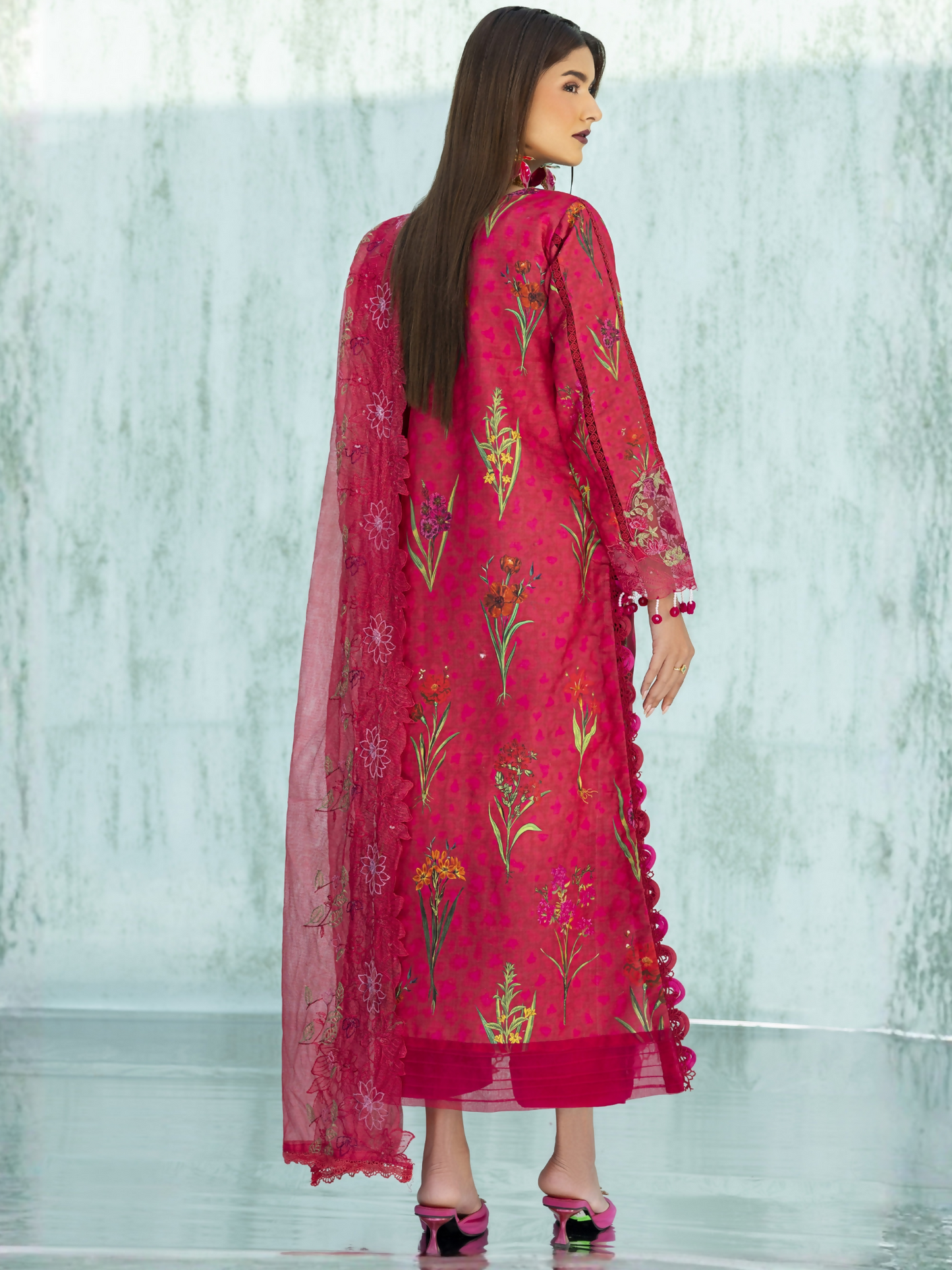 Parishay Ivy Bloom'26 Lawn Embroidered Unstitched 3-Piece Suit-IB-16