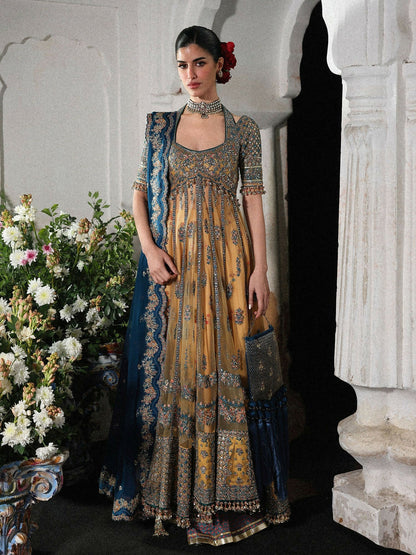 Hussain Rehar Festive Unstitched'26 Net Embroidered 3-Piece Suit-Man Jogi