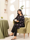 Stylish Collection Aaraish Linen Printed Stitched 2-Piece Suit-Black Blossom-Black