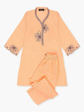 Velvour Girls Cotton Embroidered Stitched 2-Piece Suit-VG131-A