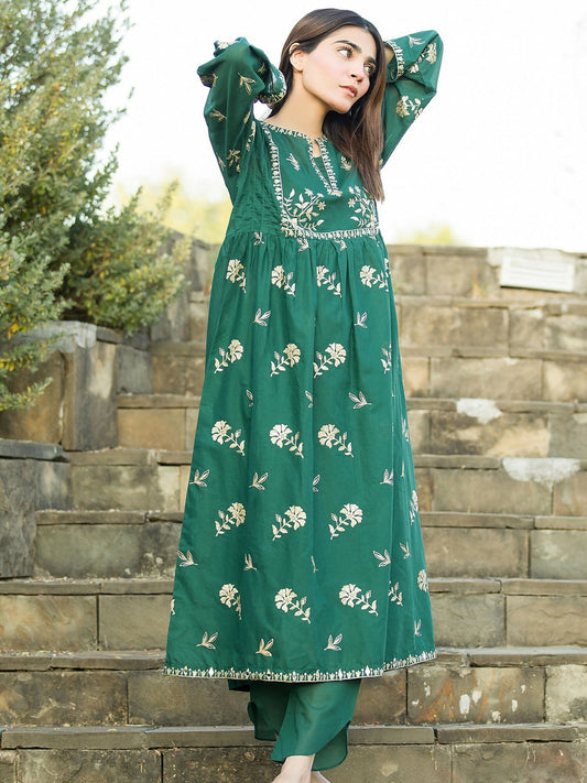 MAK Fashion Lawn Embroidered Stitched 2 Piece Suit-Minah