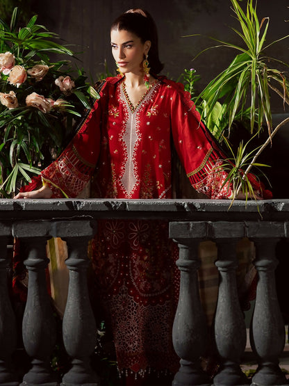 Mahnur Amelia Kotrai Embroidered Unstitched 3-Piece Suit-CK-013