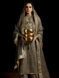 Hussain Rehar Luxury Pret'23 Organza Embellished Stitched 3-Piece Suit-Siva