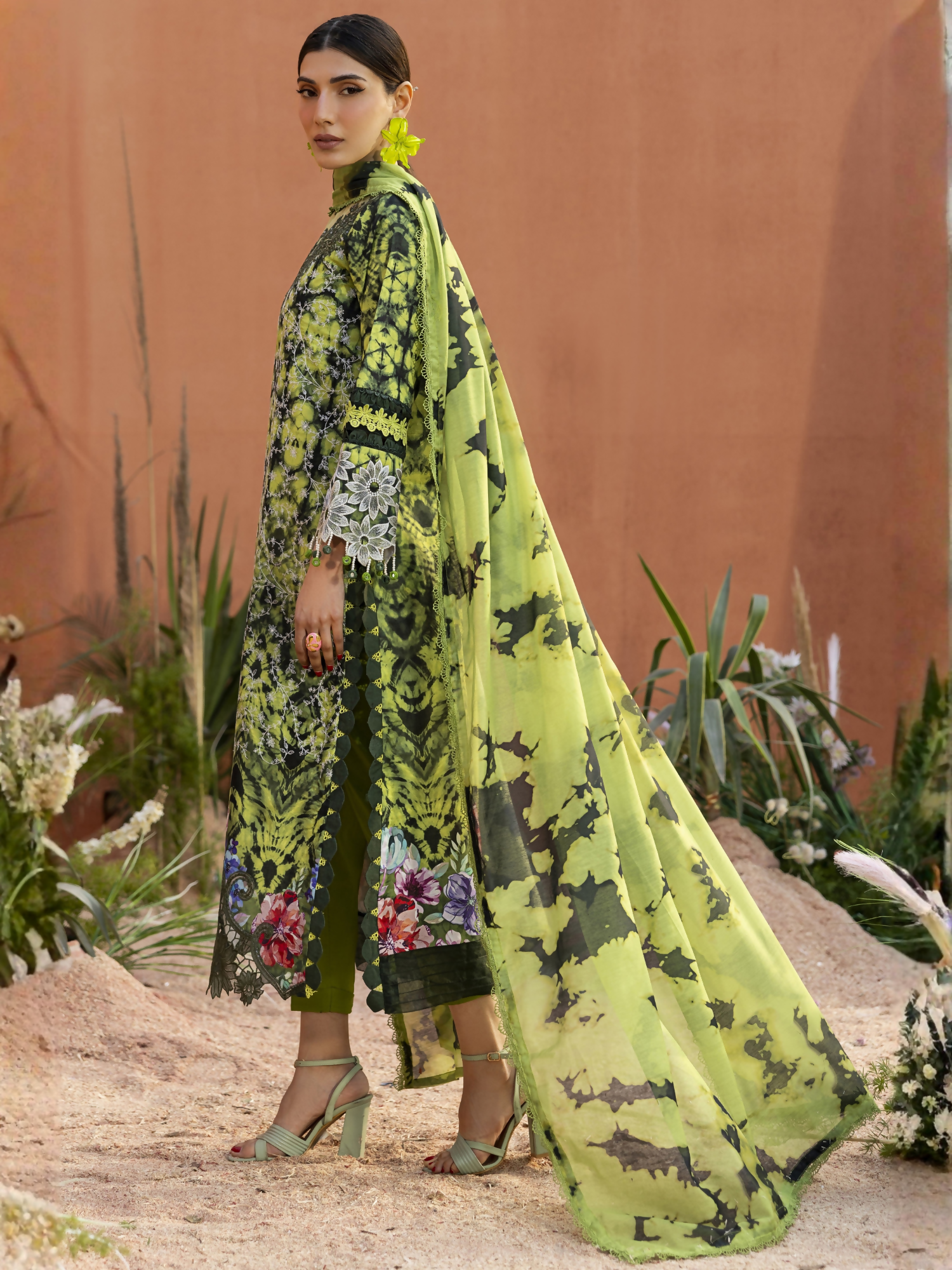 Parishay Ivy Bloom'26 Lawn Embroidered Unstitched 3-Piece Suit-IB-04