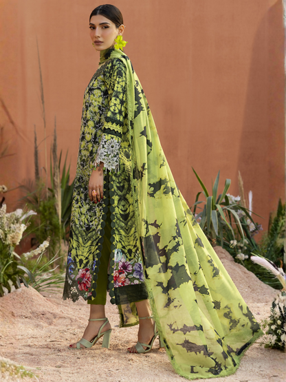 Parishay Ivy Bloom'26 Lawn Embroidered Unstitched 3-Piece Suit-IB-04