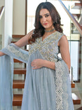 Farooq Hameed Studio Net Embellished Stitched 3-Piece Suit-Laira