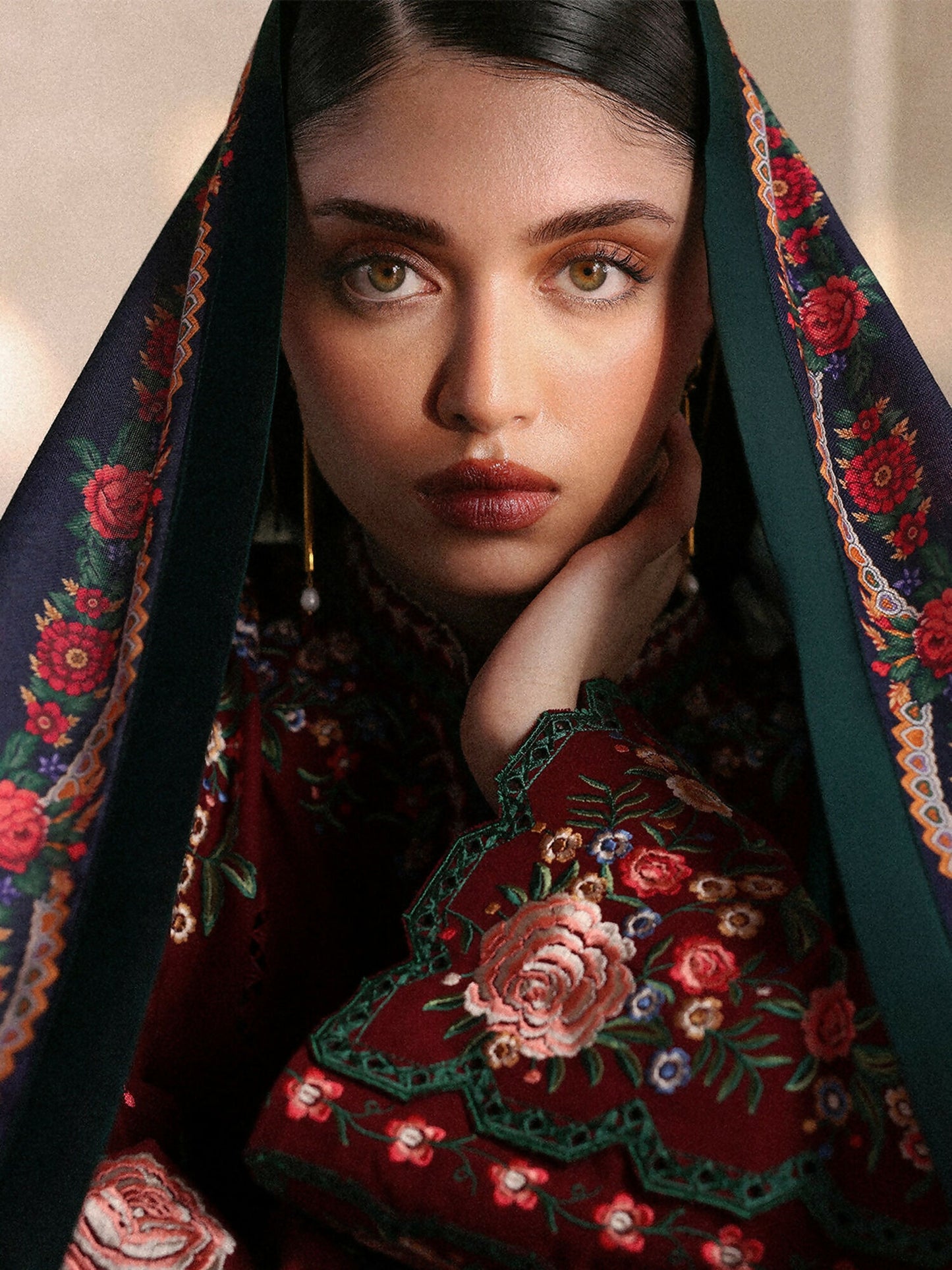 Jugnu By Hussain Rehar Khaddar'25 Embroidered Unstitched 3-Piece Suit-Gulshan