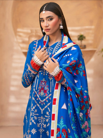 Binilyas Kotrai Embroidered Unstitched 3-Piece Suit-793-B