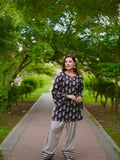 Tehzeeb Libas Linen Printed Stitched 2-Piece Suit-MEHRU