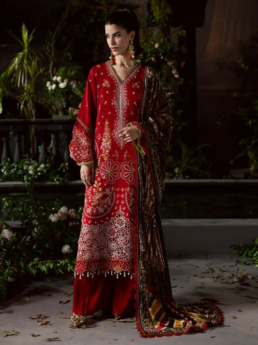 Mahnur Amelia Kotrai Embroidered Unstitched 3-Piece Suit-CK-013