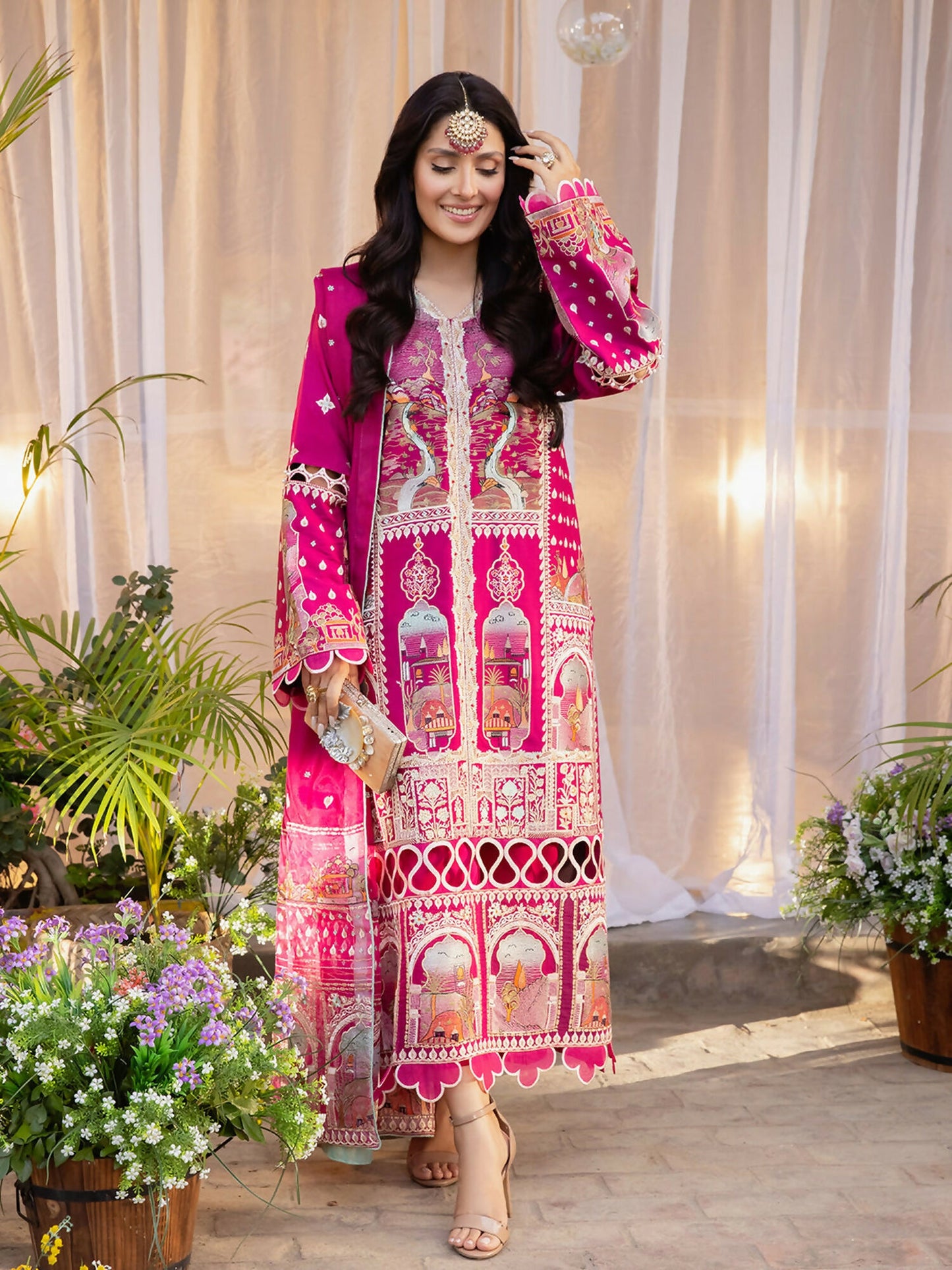 Binilyas Kotrai Embroidered Unstitched 3-Piece Suit-D001A