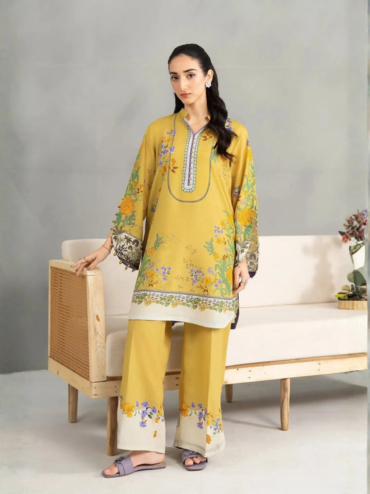 Panache Apparel Dear Summer Silk Lawn Printed Co-Ord Set-Sunpetal