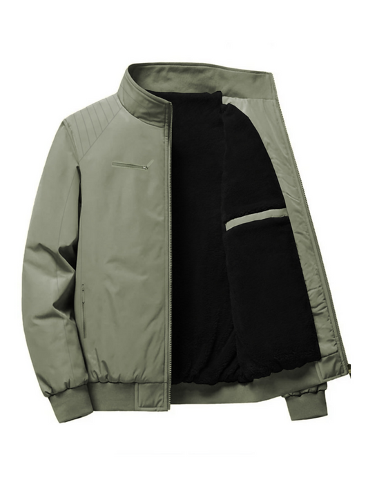 Funky's Elegant Front Zip Sherpa Winter Jacket-14813