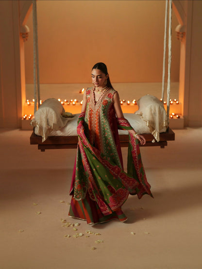 Binilyas Mashriq Luxury Lawn'26 Embroidered Unstitched 3-Piece Suit-D-114-B